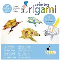 Fridolin Kit Origami - - Tortue - 20 Feuilles - 15x15 cm - Pour Enfants à Colorier