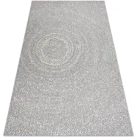 Rugsx Tapis SIZAL FLAT 48832637 Cercles, points gris / crème 80x150 cm