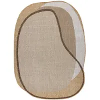 Rugsx Tapis en sisal ORGANIC 2123 Calcul naturel / écru – forme irrégulière moderne 200x290 cm