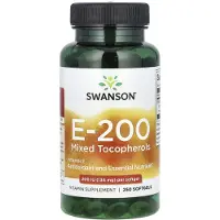Swanson Health , E-200 Tocophérols Mixtes, 134 mg (200 UI), 250 Gélules Souples