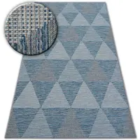 Rugsx Tapis EN CORDE SIZAL LOFT 21132 TRIANGLES ivoire/argentin/bleu 160x230 cm