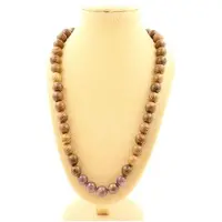 Bijoux Pierres et Minéraux. Collier perles Rubis de Mogok, Birmanie, Myanmar Qualité 2A + bois 8 Collier femmes, hommes. Taille personnali