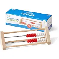 Learning Resources Boulier sensoriel en bois à 20 perles pour enfants, matériel de manipulation mathématique, support de comptage pour enfants, jouets édu