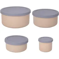 Semoic Récipients de conservation des aliments en silicone avec couvercles anti-fuite