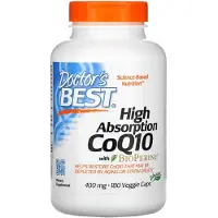 Doctors Best , CoQ10 Haute Absorption avec BioPerineÆ, 400 mg, 180 Capsules Végétales