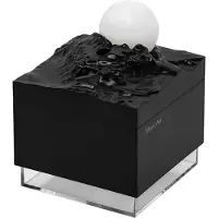 Jojomino Diffuseur d'arômes, humidificateur à brume fraîche, lampe LED lunaire, huiles essentielles et veilleuse, noir