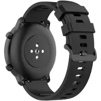 MaxPower Bracelet en silicone 22 mm/20 mm pour montre Huawei Watch 46 mm (noir) pour Amazfit GTR/Stratos (bracelet