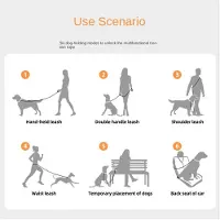 Jojomino Laisse antidéflagrante pour chien de compagnie, ceinture, bandoulière, mains libres