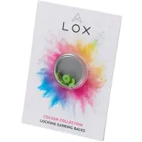 Bijoux Pierres et Minéraux. Fermoir sécurisé Boucles d'oreille hypoallergénique LOX. Couleur Vert. 2 paires.