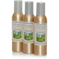 Yankee candle Spray d'ambiance concentr Clean Cotton de , lot de 3, blanc