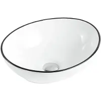 Mexen ELZA lavabo pour comptoir 40x33 cm blanc/noir (21014007)