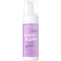 Eveline Cosmetics Beauty & Glow Mousse Nettoyante Radieuse Visage avec Prbiotiques et Probiotiques Nroli Eau Lime - 150 ml