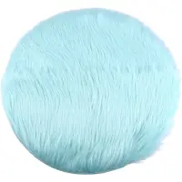 Exogio Tapis antidérapant en fausse fourrure, chaise d'ordinateur Mao, tapis de chevet rond pour chambre à coucher