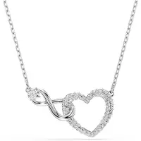 Swarovski Hyperbola Pendant Heart et Infinity Clear Rhodium fini