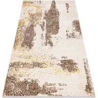 Rugsx Tapis MEFE moderne 8731 Rosette vintage - Structural deux niveaux de molleton beige 140x190 cm