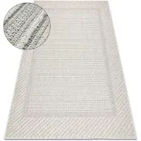 Rugsx Tapis JERSEY 19261 gris - Cadre, structurelles, boucle BOHO 120x170 cm
