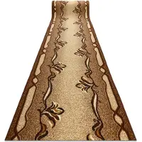 Rugsx TAPIS DE COULOIR BCF KRZYŚ marron 70 cm 70x1350 cm