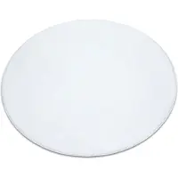 Rugsx Tapis cercle POSH Shaggy ivoire très épais, en peluche, antidérapant, lavable cercle 60 cm