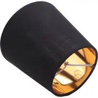 SEM Abat-jour noirs avec doublure dorée, clipsables, pour bougies