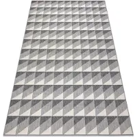 Rugsx Tapis SPRING 20406332 diamants triangles, à cordes, à boucles - gris 120x170 cm