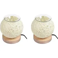 Semoic Brûleur de cire électrique aromatique 2X, lampe 3D, brûleur d'huiles essentielles, lumière Ar