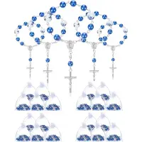 Tlily Lot de 25 mini chapelets de baptême bleus