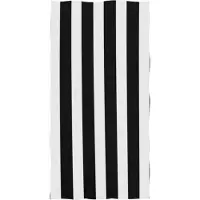 Senya Serviette main rayures noires et blanches, serviettes douces pour salle de bain, htel, salle de sport et spa 30x15