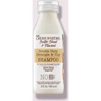Creme of Nature Shampooing dmlant et glissant double usage Mlange de beurre Huile d'argan Huile de lin Formule hydratante 12 oz