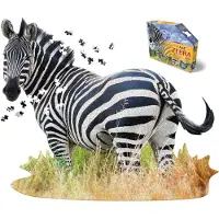 Madd Capp Puzzles - I AM Zebra - 1000 piθces - Puzzle en forme d'animal Multi