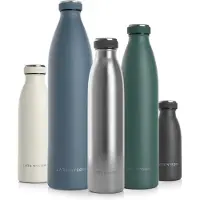 Lars Larsen Bouteille isotherme en acier inoxydable LARS NYSM (340 ml, 480 ml, 750 ml, 1000 ml, 1500 ml) | Bouteille isotherme sans BPA pour boissons chaudes