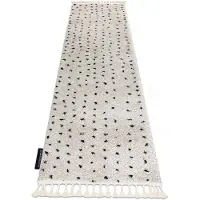 Rugsx Tapis, le tapis de couloir BERBER SYLA B752 points crème - pour la cuisine, l'antichambre, le couloir 70x200 cm
