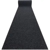 Rugsx Paillasson antidérapant pour les mètres courants GIN 2057 Liverpool extérieur, intérieur, sur caoutchouc - anthracite 120 cm 120x130 cm