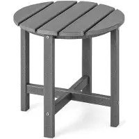 Helloshop26 Table basse de jardin - - 46x46 cm - Résistante aux intempéries - Faible entretien - HDPE anti-UV