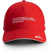 Puma Casquette d'quipe bord incurv Porsche Motorsport avec logos Porsche Motorsport et sponsors partout, y compris un chat sur The Peak. - Ro