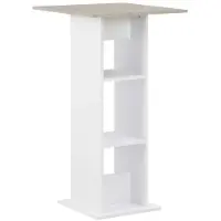 Helloshop26 Table haute mange debout bar bistrot blanc 110 cm 0902060