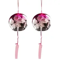 Melitt 2X Cadeau de DÉCoration de Porte de FŪRin et Peinture Sur Verre À la Main Japonaise CrÉAtive pour Filles Style 5