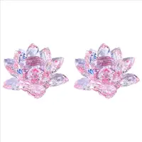 Semoic 2 figurines de fleurs en cristal G, décoration de mariage pour la Saint-Valentin, artisanat en verre