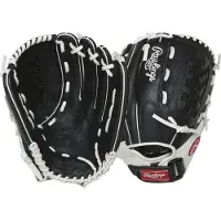 Rawlings Gant de softball pour filles (12,5 pouces) - Basket Web, noir/blanc, tats-Unis