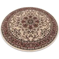 Rugsx Tapis en laine POLONIA cercle KORDOBA sable, beige / terre cuite cercle 135 cm