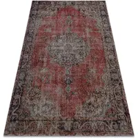 Rugsx Tapis moderne MUNDO E0691 ornement, vintage extérieur rouge / beige 80x250 cm