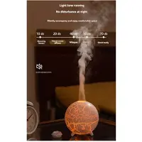 Jojomino Humidificateur d'air ultrasonique Planet 200 ml USB 7 couleurs flamme diffuseur d'aromathérapie coloré fissure B