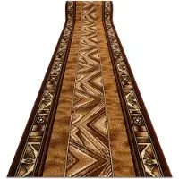 Rugsx TAPIS DE COULOIR BCF OPAL vieil or 90 cm 90x420 cm