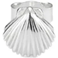Radiant Piercing bouton argent - - Collection Shell - Argent plaqué or 24 carats - Motif coquillages - Design moderne