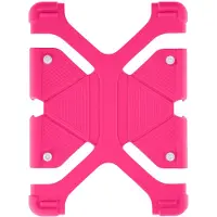 Avizar Coque tablette 8.9 à 12 pouces Universel Bumper Silicone Gel rose Mode Support