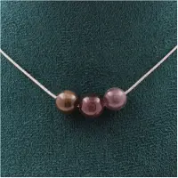 Bijoux Pierres et Minéraux. Collier 3 perles Rubis de Mogok, Birmanie, Myanmar. Qualité 2A 8 mm Collier femmes, hommes. Taille personnalis
