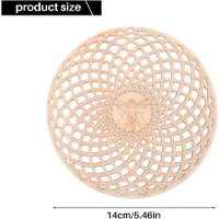 Typecat Lot de 8 dessous de verre en bois en forme de fleur de vie, 14 cm, décoration murale, géométrie, DIY