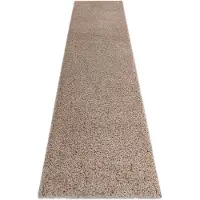 Rugsx Tapis, le tapis de couloir SOFFI shaggy 5cm beige - pour la cuisine, l'antichambre, le couloir 70x300 cm