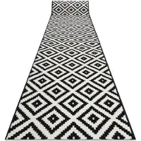 Rugsx TAPIS DE COULOIR BCF MORAD Ruta diamants noir / crème 80 cm 80x530 cm