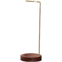 Exogio Porte-encens en bois à l'envers avec plateau en laiton et récupérateur de cendres pour décoration de salon de thé