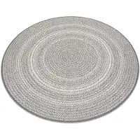 Rugsx Tapis cercle EN CORDE SIZAL FLAT 48837637 Boho, tresser gris cercle 120 cm
